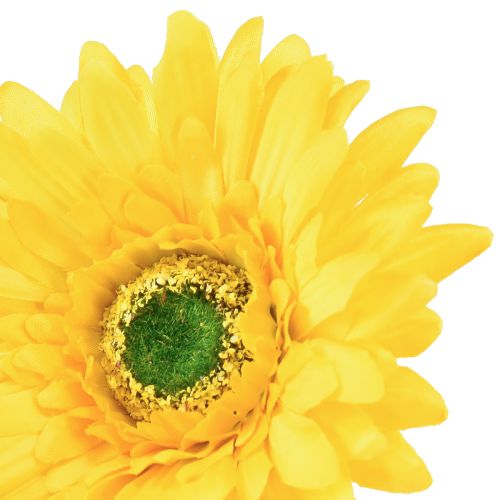 Article Fleurs artificielles gerbera jaune ensoleillé 47cm