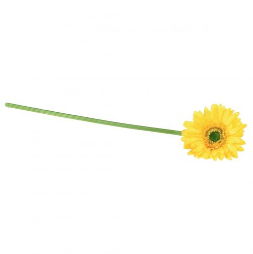 Article Fleurs artificielles Gerbera soleil jaune fleur de jardin 47cm