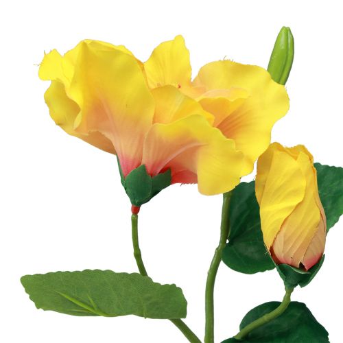Article Fleurs artificielles Hibiscus jaune 62cm