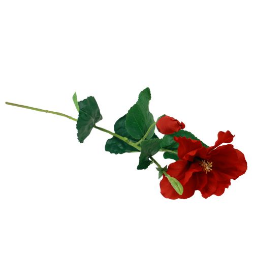 Article Fleurs artificielles Hibiscus rouge 62cm
