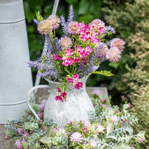 Article Bouquet artificiel lavande décoration de table violet, rose H42cm