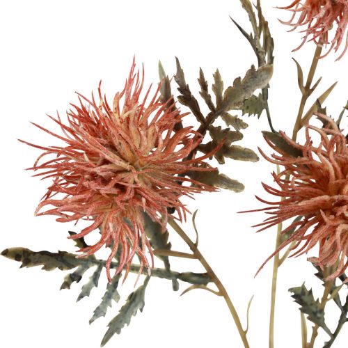 Article Centaurée artificielle fleurs artificielles automne 3 fleurs rouge 48cm