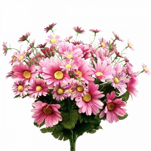 Floristik24 Marguerites artificielles bouquet de fleurs artificielles rose 44cm