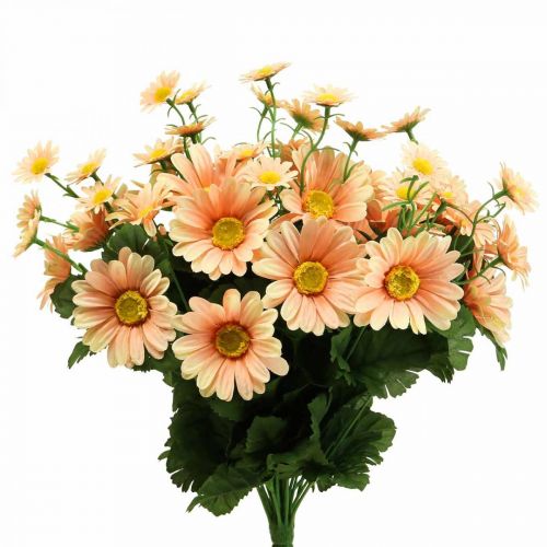 Article Marguerites artificielles bouquet de fleurs artificielles Orange Pêche 44cm