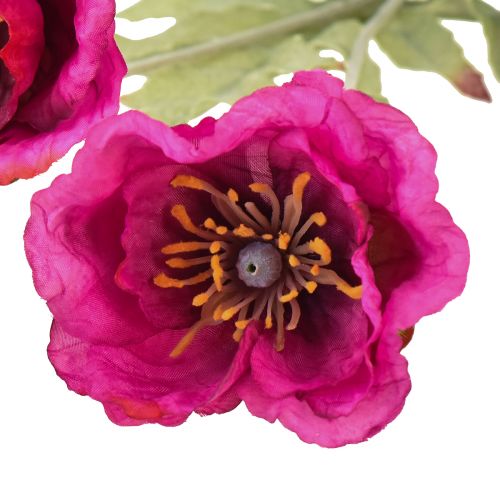Floristik24 Coquelicots artificiels fleurs décoratives en soie rose 70cm