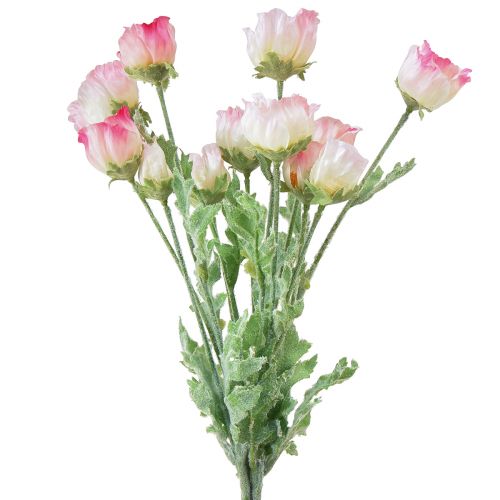 Floristik24 Coquelicots Artificiels Fleurs Décoratives en Soie Rose 42cm 4pcs