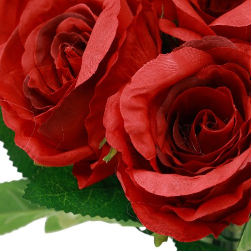 Article Roses artificielles en bouquet rouge 30cm 10pcs