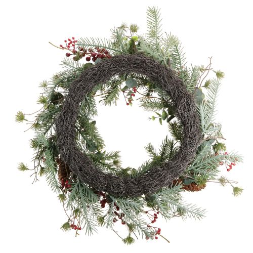 Article Couronne de l&#39;Avent artificielle baies rouges couronne décorative Ø45cm