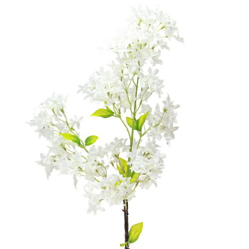 Branche de lilas artificielle Fleurs blanches L95cm