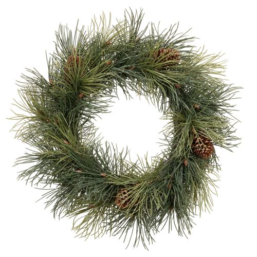 Couronne artificielle de branches de pin avec pommes de pin 60 cm acheter | Floristik24.be