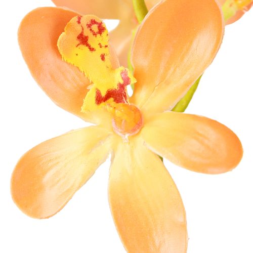 Article Branche d&#39;orchidée artificielle 8 fleurs orange L38cm 2pcs