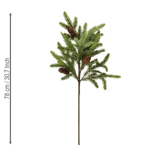 Article Branche de sapin artificielle avec de vrais cônes Branche de Noël 78cm
