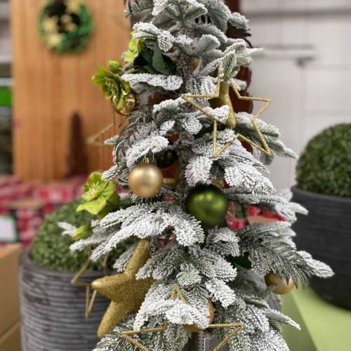 Floristik24 Sapin de Noël artificiel Slim enneigé décoration hivernale H180cm