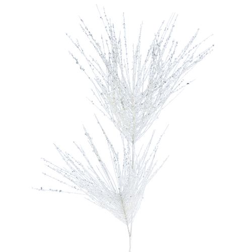 Floristik24 Branche de pin artificielle branche décorative paillettes blanches L80cm
