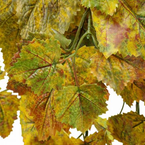 Article Feuilles de Vigne Artificielles Jaune Brun Vert Branches Suspendues L95cm