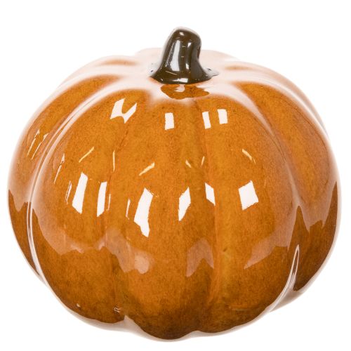 Citrouille en céramique avec LED, petite décoration d'Halloween de 10 cm | Floristik24.be