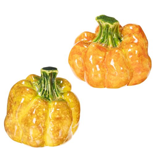 Figurine de citrouille pour décoration de table automnale, 10 cm, lot de 2 | Floristik24.be