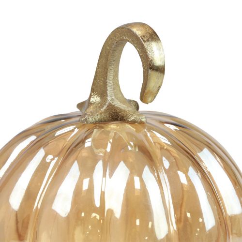 Article Décoration citrouille en verre décoration de table citrouille orange Ø14cm H18cm