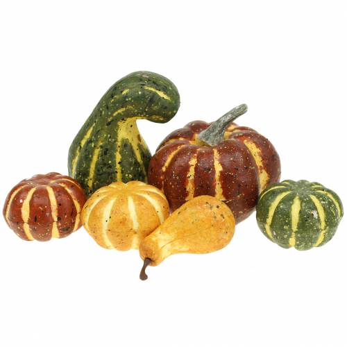 Floristik24 Mélange de citrouille artificielle 3.5cm - 11cm 26pcs