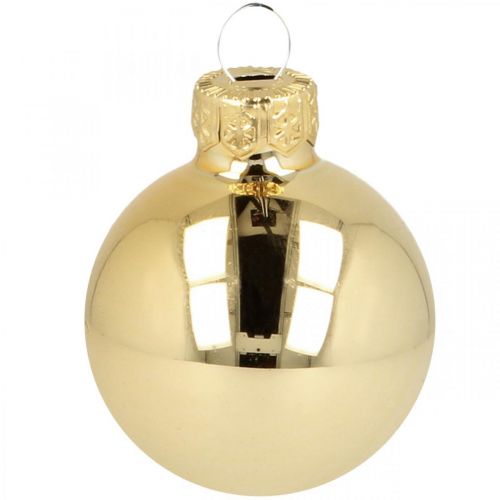 Floristik24 Boules de Noël en verre boule de verre dorée mat/brillant Ø4cm 60 pcs