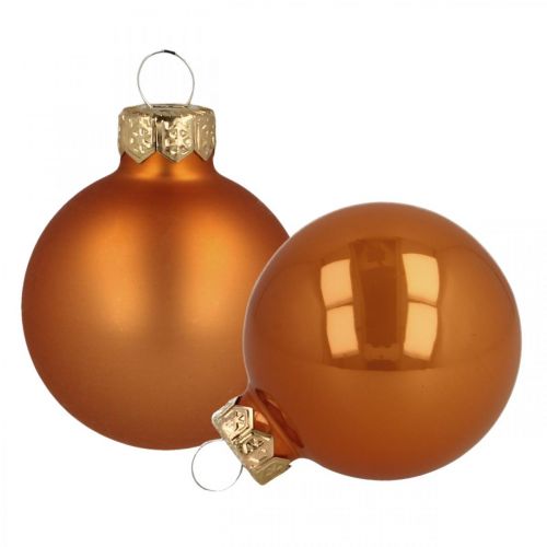Floristik24 Boules de Noël verre boules orange mat/brillant Ø4cm 60p
