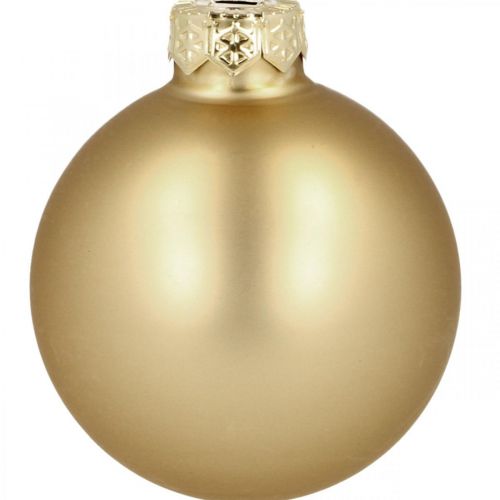 Article Boules de Noël verre doré mat brillant Ø5.5cm 26pcs