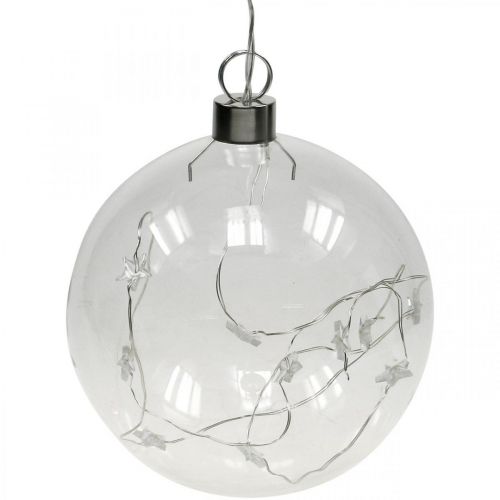 Article Boule de Noël Boule LED Ø12cm 15L intérieur blanc chaud minuterie