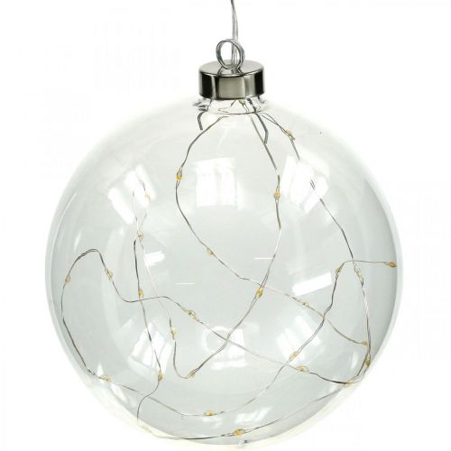 Boule de Noël Boule LED Ø15cm 30L intérieur minuteur blanc chaud