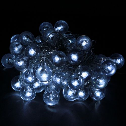 Guirlande lumineuse boule cerise extérieur blanc froid 60 LED 900cm