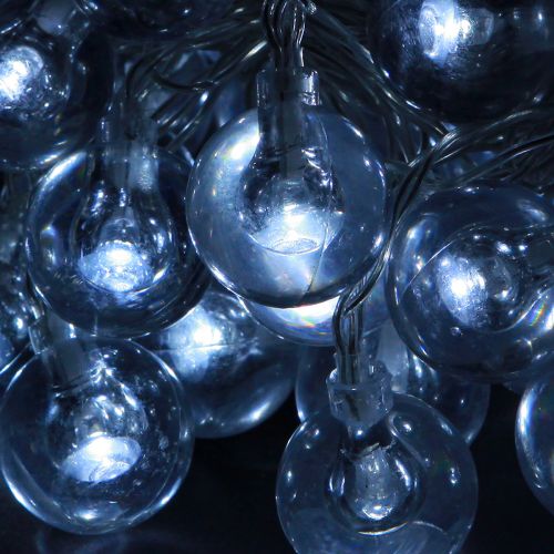 Article Guirlande lumineuse boule cerise extérieur blanc froid 60 LED 900cm