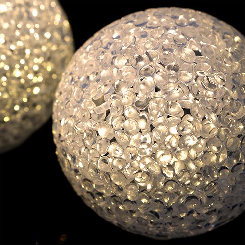 Floristik24 Boule avec éclairage moyen blanc-chaud Ø7cm 6pcs