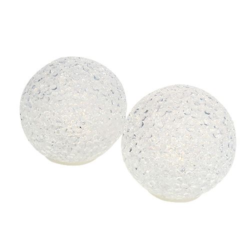 Floristik24 Boule avec éclairage moyen blanc-chaud Ø7cm 6pcs