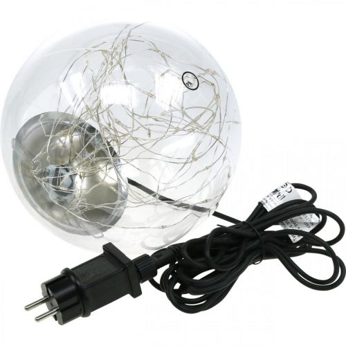 Floristik24 Boule LED grande intérieur et extérieur Ø20cm clair 80L blanc chaud