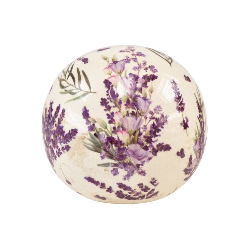 Floristik24 Boule en céramique petite décoration céramique lavande violet crème Ø9,5cm