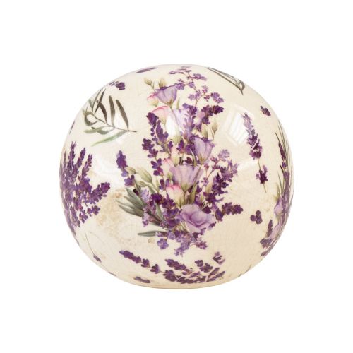 Article Boule en céramique petite décoration céramique lavande violet crème Ø9,5cm