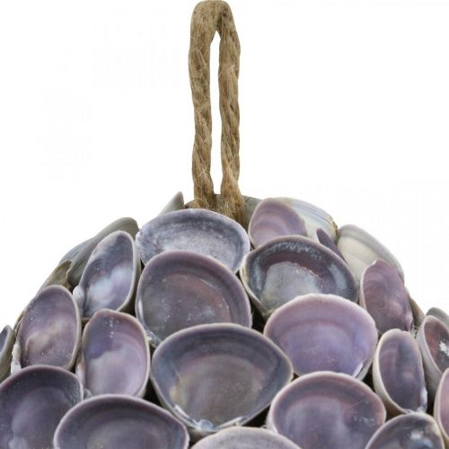 Article Boule coquillage Décoration maritime avec coquillages Boule déco violette Ø12cm