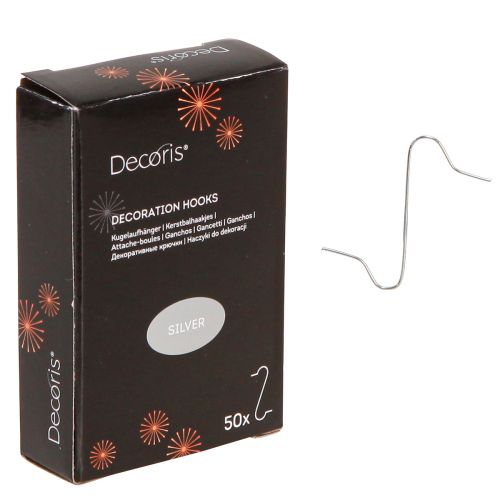 Floristik24 Suspension boule argent suspension boules de Noël 35mm 50 pcs