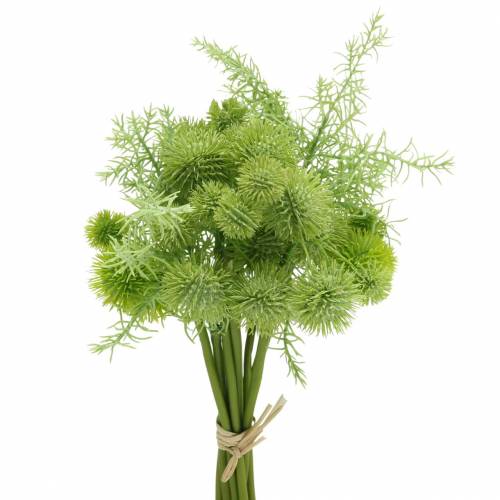 Floristik24 Chardon boule en bouquet artificiel vert assorti 34cm 10 pcs