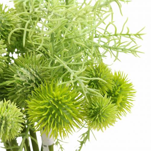 Floristik24 Chardon boule en bouquet artificiel vert assorti 34cm 10 pcs