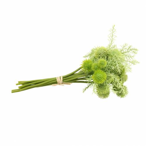 Floristik24 Chardon boule en bouquet artificiel vert assorti 34cm 10 pcs