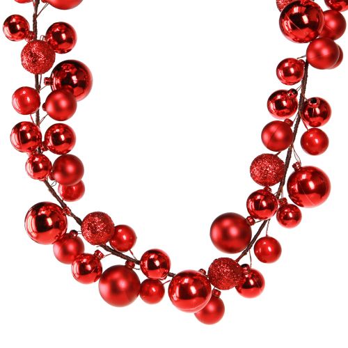 Floristik24 Guirlande boules Noël Guirlande de Noël rouge 160cm