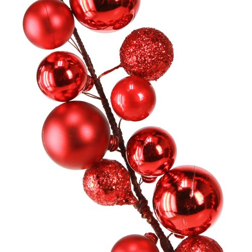 Floristik24 Guirlande boules Noël Guirlande de Noël rouge 160cm