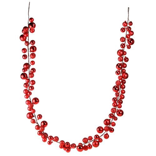 Article Guirlande boules Noël Guirlande de Noël rouge 160cm