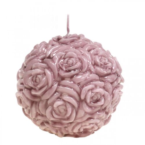 Floristik24 Bougie boule roses Bougie ronde rose Ø10.5cm