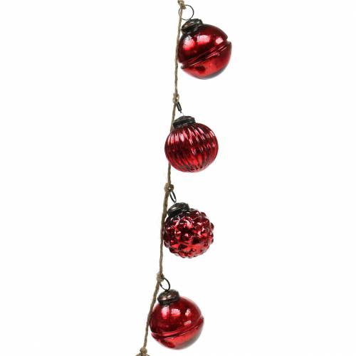 Article Guirlande de décoration de Noël boules de sapin rouge 120cm