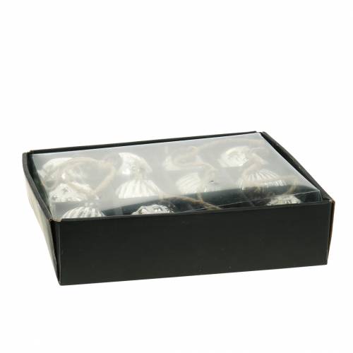 Floristik24 Guirlande de décoration de Noël boules de sapin blanc 120cm