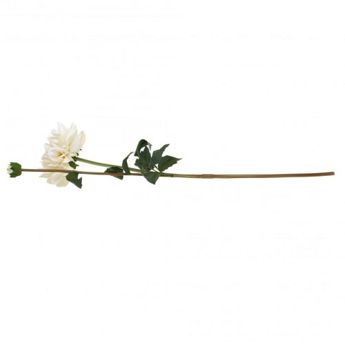 Article Fleur artificielle Dahlia Blanc Fleur artificielle avec bouton H57cm