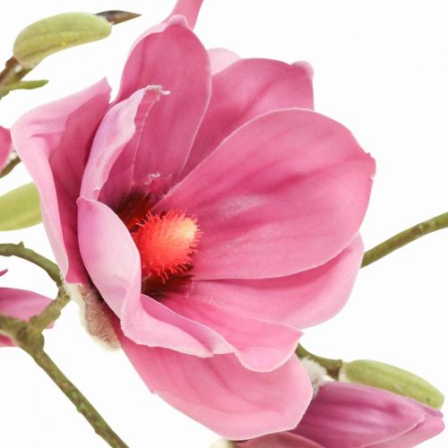 Article Branche de magnolia fleur artificielle, magnolia rose rose 92cm