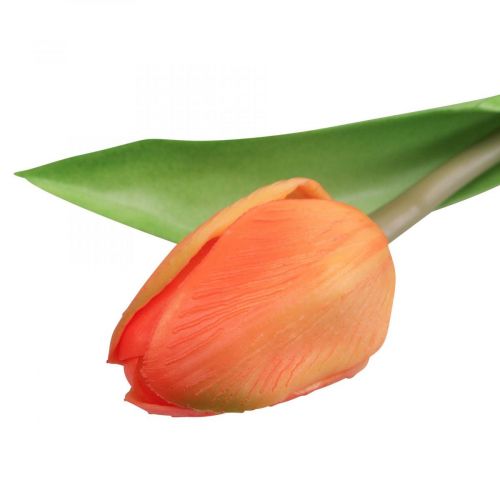 Article Fleur artificielle Tulipe Orange Real Touch fleur printanière H21cm