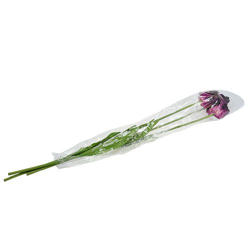 Floristik24 Tulipes artificielles en violet et vert 84cm - 85cm 3P